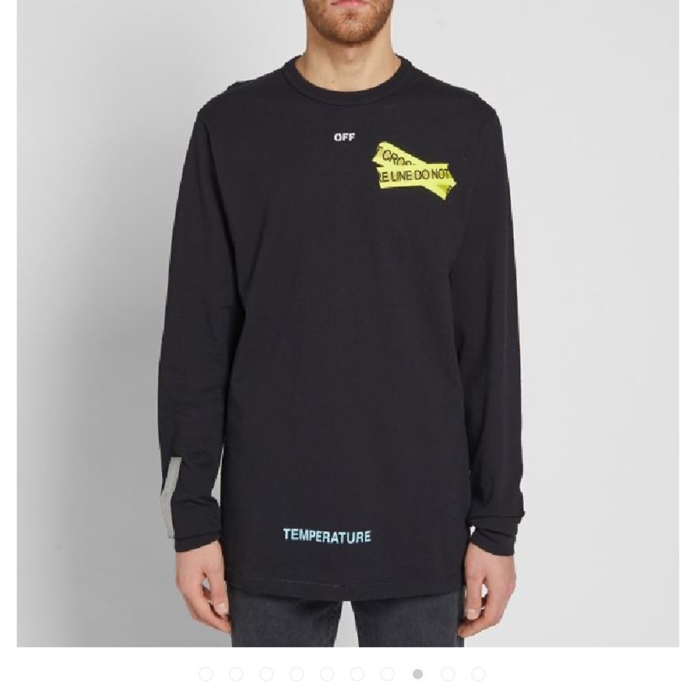 Off-white firetape long sleeve tee
